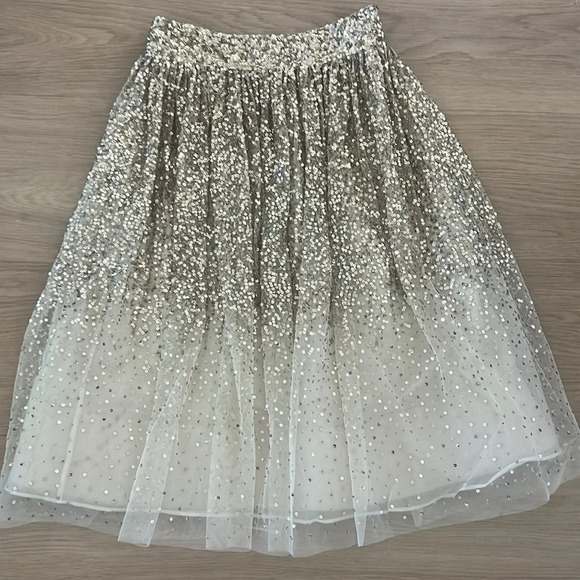 NWT ALICE + OLIVIA CATRINA SEQUIN TULLE SKIRT - Picture 5 of 11